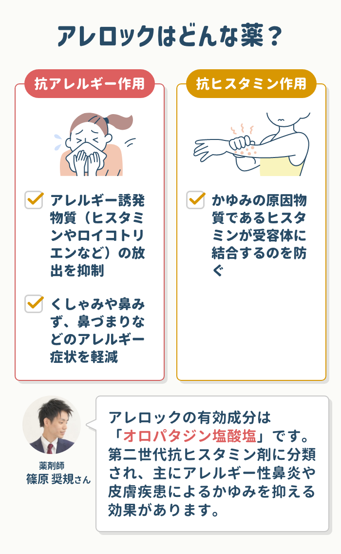 アレロックはどんな成分？どんな効果がある？