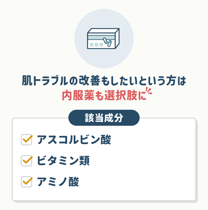 ポイント③：内服薬を重視する