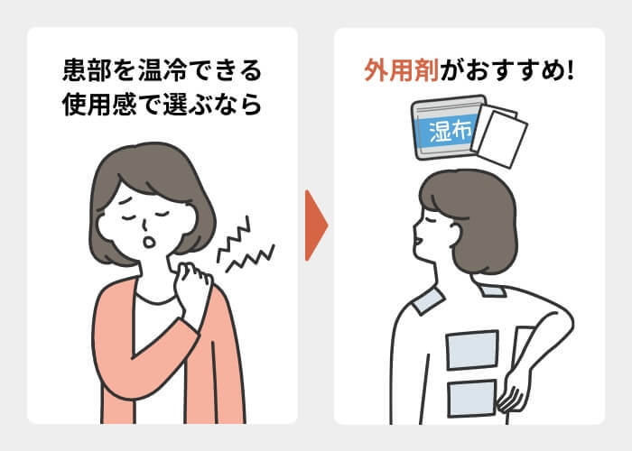 ポイント②:使用感と効き目を重視するなら【外用剤】
