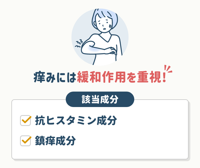 ポイント②:痒みの症状の緩和を重視する
