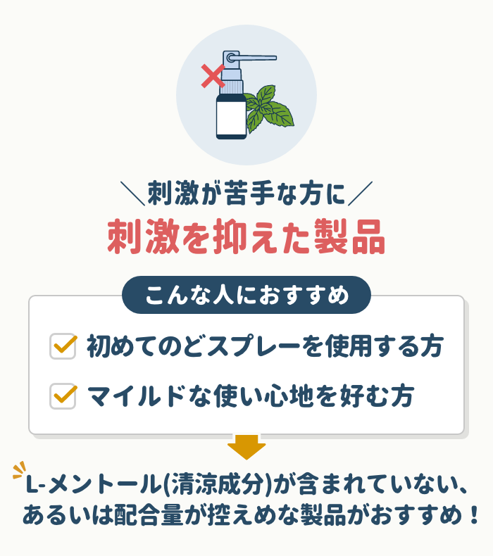 刺激が苦手な方には刺激を抑えた製品